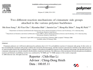 Photosensitive polymers with cinnamate units in reactivity ratios and  photoreactivity