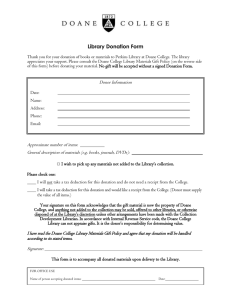 Library Donation Form