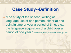 Case Study--Definition