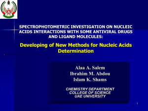 SPECTROPHOTOMETRIC INVESTIGATION ON NUCLEIC ACIDS INTERACTIONS WITH SOME ANTIVIRAL DRUGS