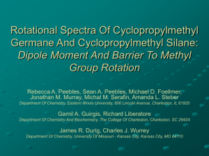 Rotational Spectra Of Cyclopropylmethyl Germane And Cyclopropylmethyl Silane: Group Rotation