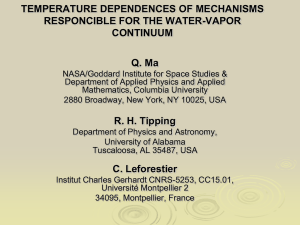 TEMPERATURE DEPENDENCES OF MECHANISMS RESPONCIBLE FOR THE WATER-VAPOR CONTINUUM Q. Ma