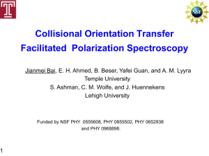 Collisional Orientation Transfer Facilitated  Polarization Spectroscopy