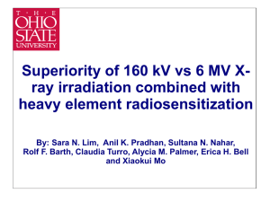 Superiority of 160 kV vs 6 MV X- heavy element radiosensitization