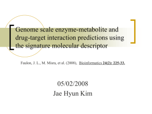 Genome scale enzyme-metabolite and drug-target interaction predictions using the signature molecular descriptor
