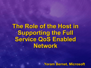 The Role of the Host in Supporting the Full Service QoS Enabled Network
