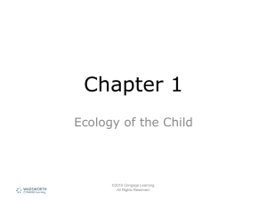 Chapter 1 Ecology of the Child ©2010 Cengage Learning. All Rights Reserved.