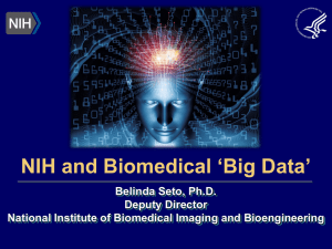 NIH and Biomedical ‘Big Data’ Belinda Seto, Ph.D. Deputy Director