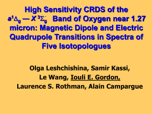 High Sensitivity CRDS of the Band of Oxygen near 1.27