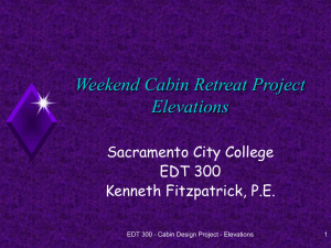 Weekend Cabin Retreat Project Elevations Sacramento City College EDT 300