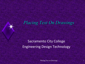 Placing Text On Drawings Sacramento City College Engineering Design Technology