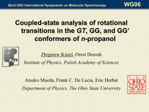 Coupled-state analysis of rotational , GG, and GG’ GT n