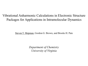 Vibrational Anharmonic Calculations in Electronic Structure
