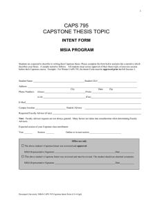 CAPS 795 CAPSTONE THESIS TOPIC INTENT FORM