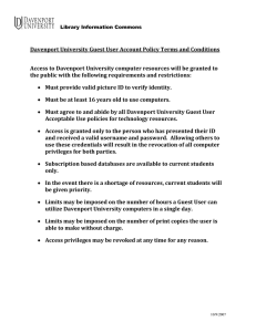 Davenport University Guest User Account Policy Terms and Conditions