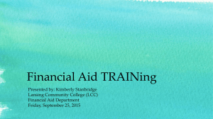 Financial Aid TRAINing