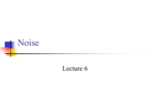 Noise Lecture 6