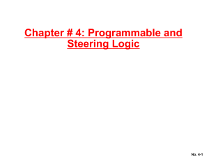Chapter # 4: Programmable and Steering Logic No. 4-1