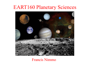 EART160 Planetary Sciences Francis Nimmo