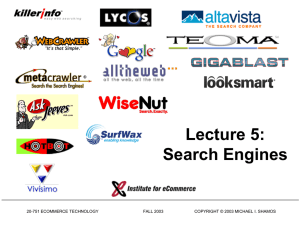 Lecture 5: Search Engines