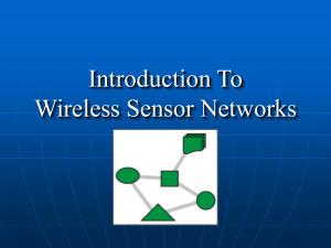 Introduction To Wireless Sensor Networks