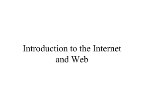 Introduction to the Internet and Web