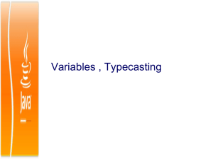 Variables , Typecasting