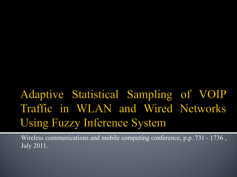 Wireless Communications And Mobile Computing Conference P p 731 