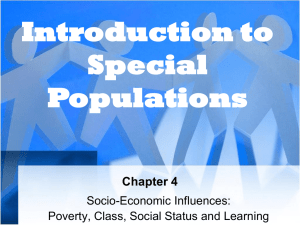 Introduction to Special Populations Chapter 4