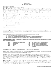 Collin College FACULTY SYLLABUS Course Number Course Title