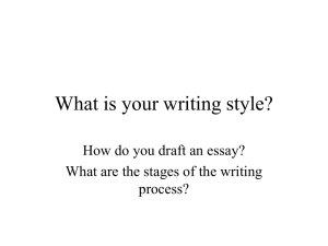 What is your writing style? How do you draft an essay? process?