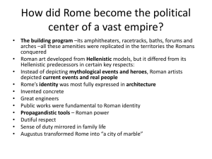 How did Rome become the political center of a vast empire?