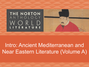 Intro: Ancient Mediterranean and Near Eastern Literature (Volume A)