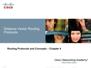 Distance Vector Routing Protocols – Chapter 4 Routing Protocols and Concepts