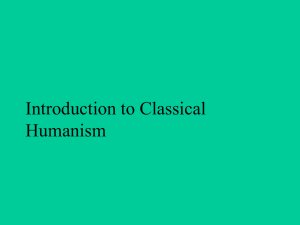 Introduction to Classical Humanism