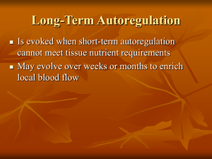 Long-Term Autoregulation