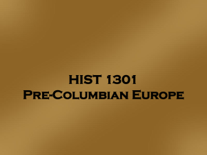 HIST 1301 Pre-Columbian Europe
