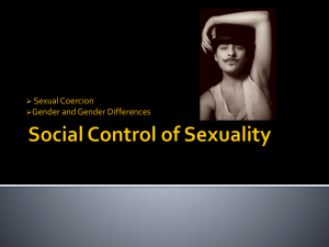 Sexual Coercion Gender and Gender Differences 