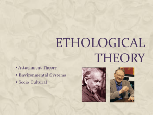 ETHOLOGICAL THEORY  Attachment Theory  Environmental Systems
