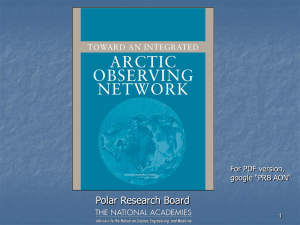 Polar Research Board For PDF version, google “PRB AON“ 1