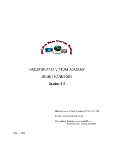 HAZLETON AREA VIRTUAL ACADEMY ONLINE HANDBOOK Grades 4-6