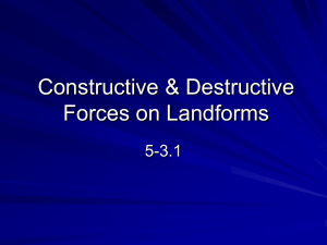 Constructive &amp; Destructive Forces on Landforms 5-3.1
