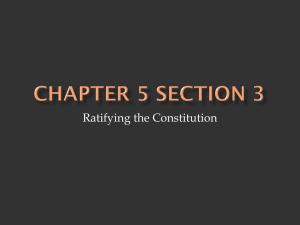 Ratifying the Constitution