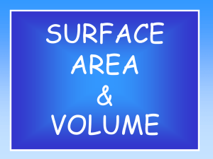 SURFACE AREA &amp; VOLUME