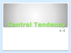 Central Tendency 4-4