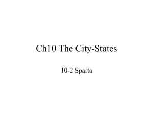 Ch10 The City-States 10-2 Sparta