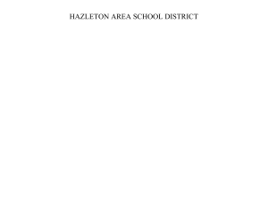 HAZLETON AREA SCHOOL DISTRICT