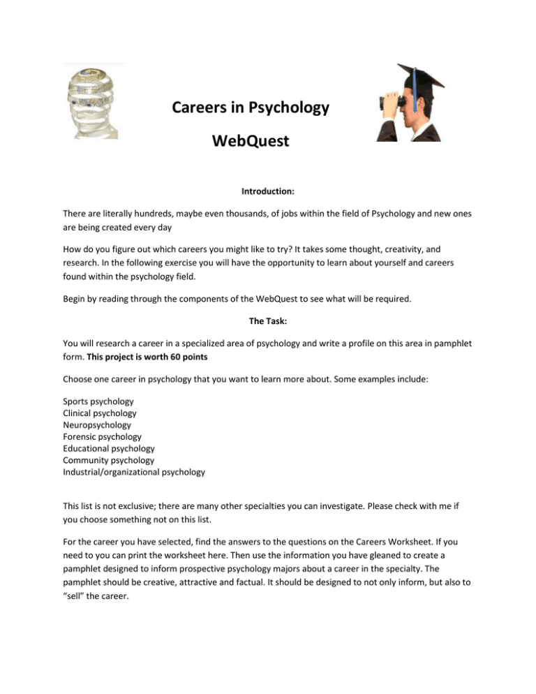 careers in psychology assignment