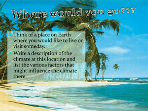 Think of a place on Earth visit someday.