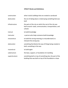 STRUCT Words and Definitions  construction